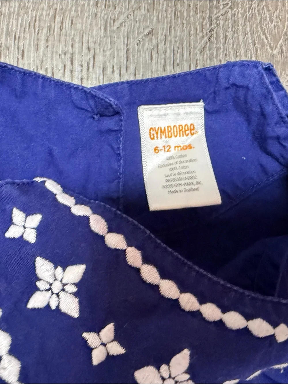 Gymboree Blue Embroidered Girls Tank Top